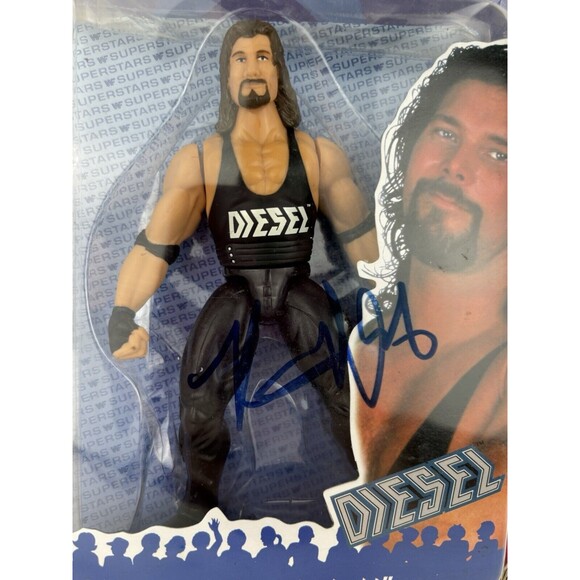 Vintage 1996 Jakks Pacific WWF Superstars Diesel Action Figure Wrestling Signed - Picture 2 of 7